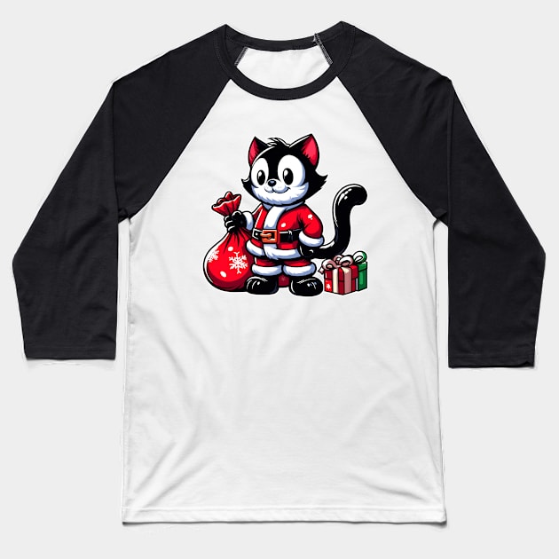 Felix The Xmas 01 Baseball T-Shirt by romancenemy